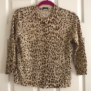 J. Crew Vintage Leopard Cardigan